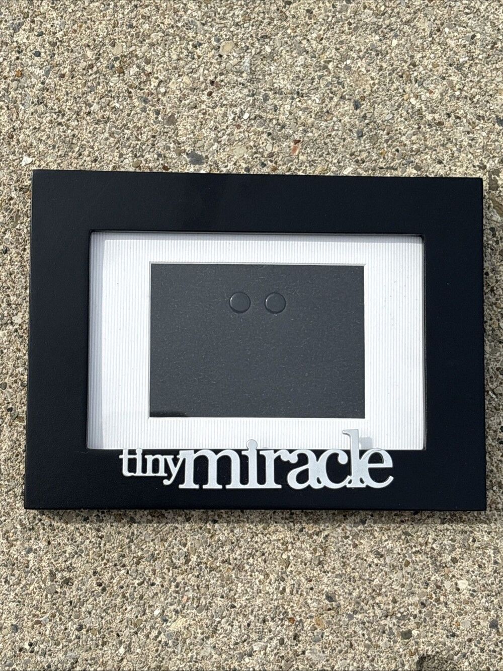 Tiny Miracle Picture Frame For Ultrasound Black Silver 3.5x2.5 Or 5.5x3.5 Photo